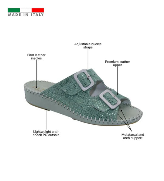 La Plume - Jen Sparkle Leather Slide