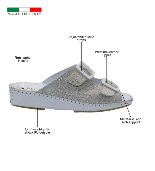 La Plume - Jen Sparkle Leather Slide