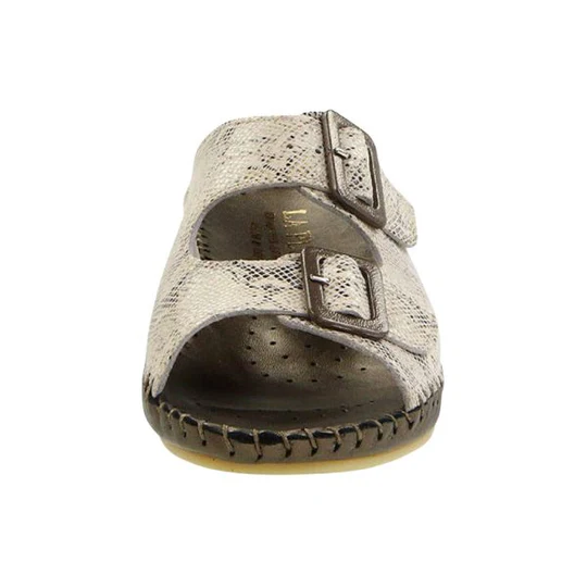La Plume - Jen Animal Print Leather Slide