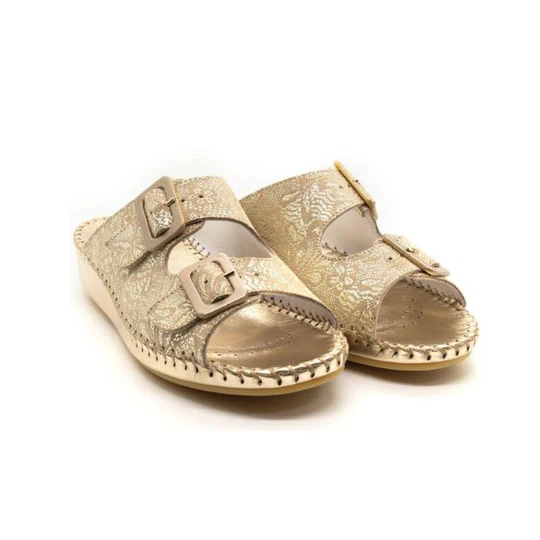 La Plume - Jen Women’s Leather Comfort Slide Sandal