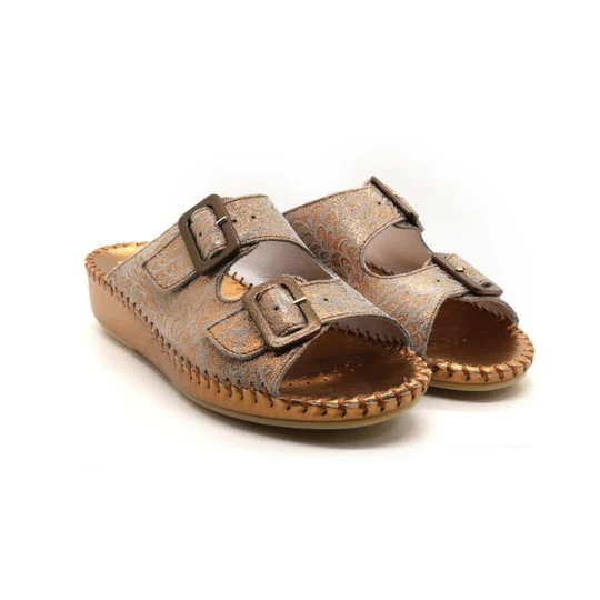La Plume - Jen Women’s Leather Comfort Slide Sandal