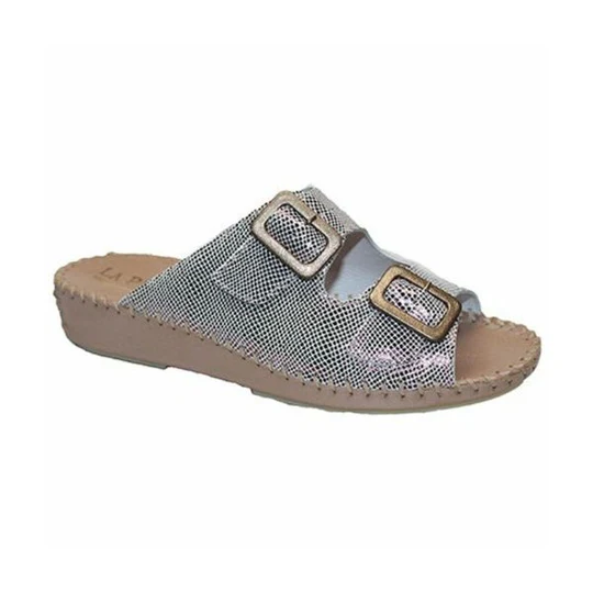 La Plume - Jen Women’s Leather Comfort Slide Sandal