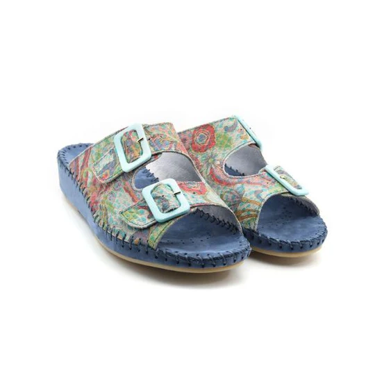 La Plume - Jen Women’s Leather Comfort Slide Sandal