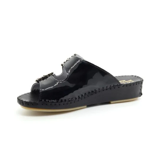 La Plume - Jen Rhinestone Leather Slide