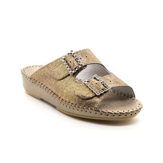 La Plume - Jen Rhinestone Leather Slide