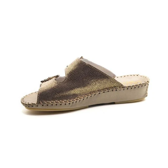 La Plume - Jen Rhinestone Leather Slide