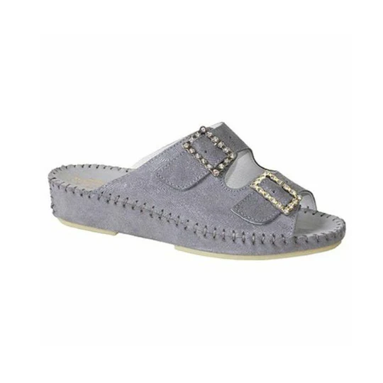 La Plume - Jen Rhinestone Leather Slide