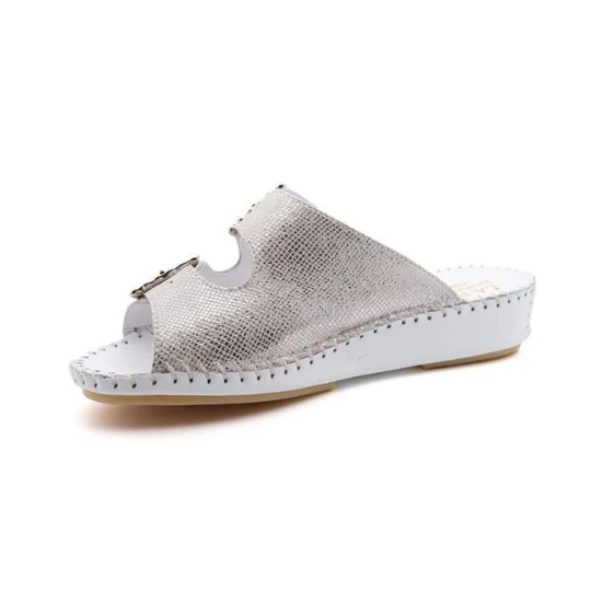 La Plume - Jen Rhinestone Leather Slide