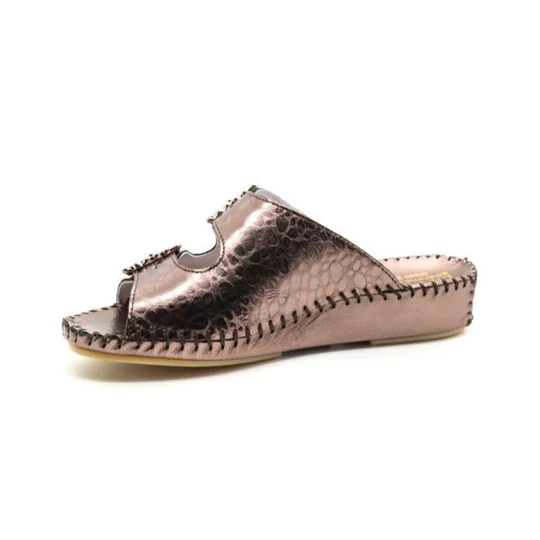 La Plume - Jen Rhinestone Leather Slide