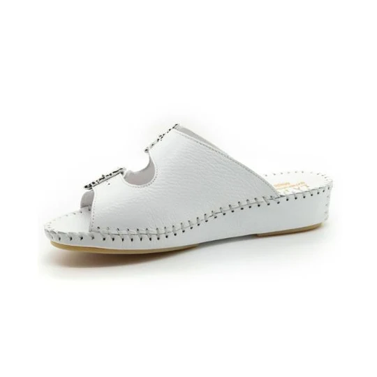 La Plume - Jen Rhinestone Leather Slide
