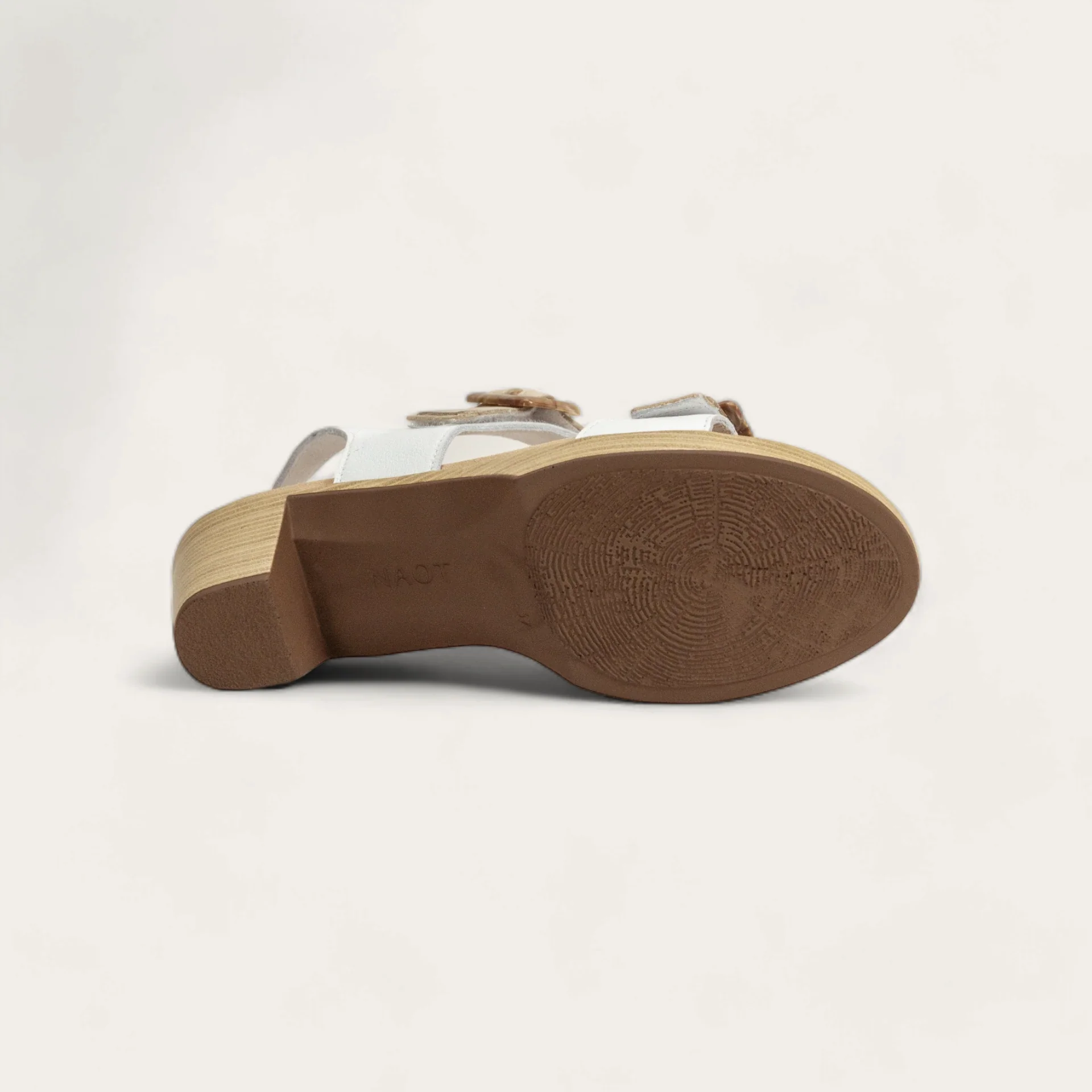 NAOT - MODE - SIZE 38 - WHITE LTHR/SOFT IVORY LTHR/LATTE BROWN LTHR/RADIANT GOLD LTHR