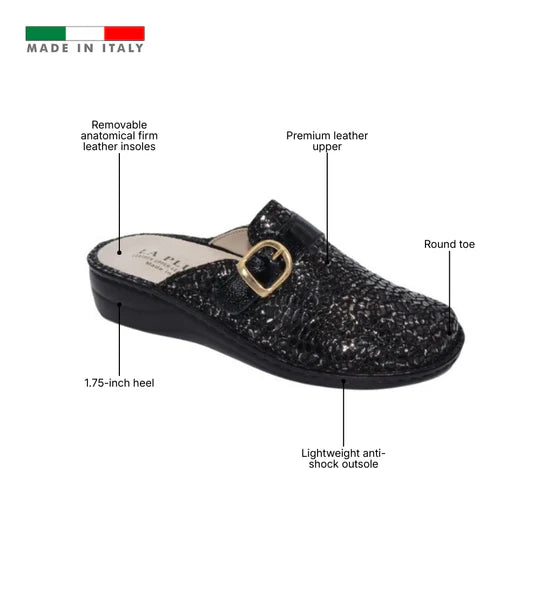 La Plume - Marge Adjustable Leather Mule