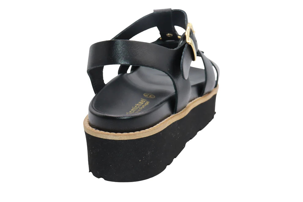 ERIC MICHAEL - MONACO ASYMMETRIC LEATHER SANDAL