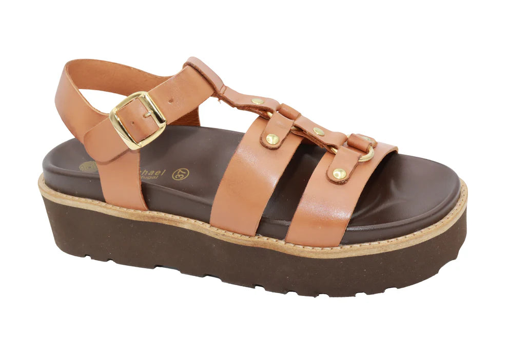 ERIC MICHAEL - MONACO ASYMMETRIC LEATHER SANDAL