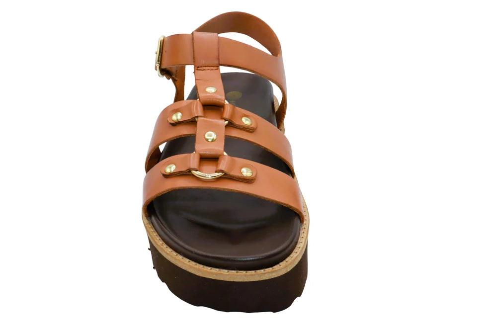 ERIC MICHAEL - MONACO ASYMMETRIC LEATHER SANDAL