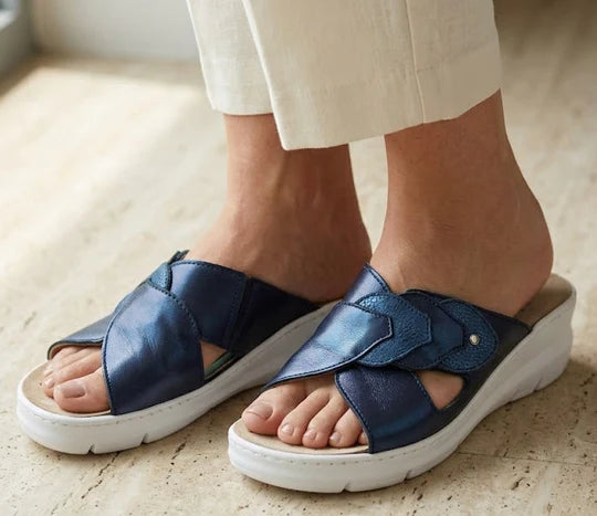 La Plume - Shirley Women’s Leather Comfort Slide