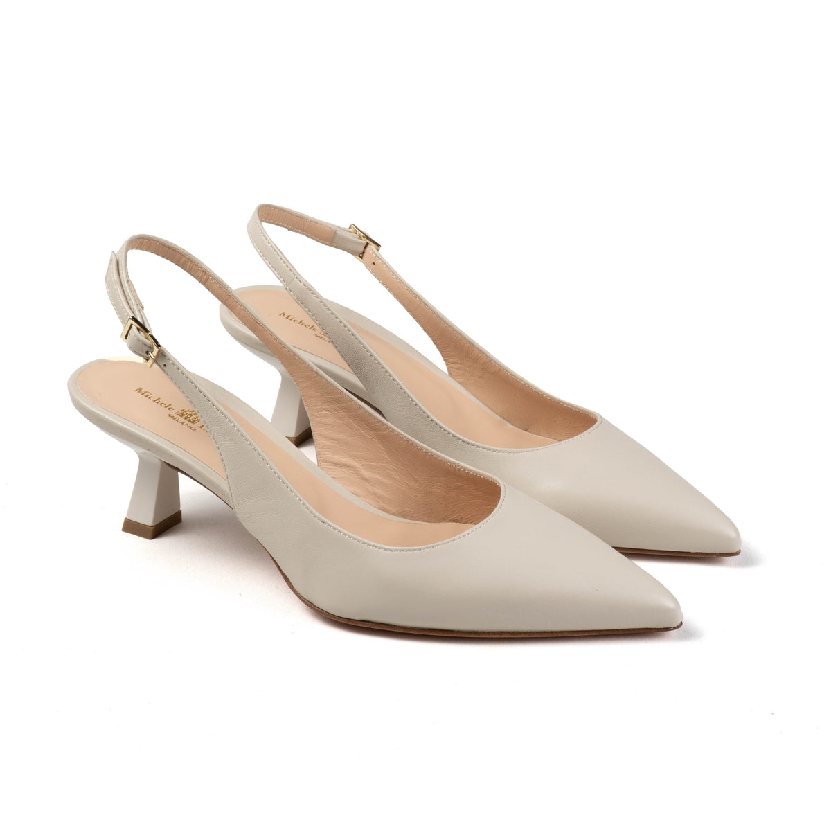 Michele Lopriore Lindsay Slingback 2.5, Soft Leather Milk, gallery view 3