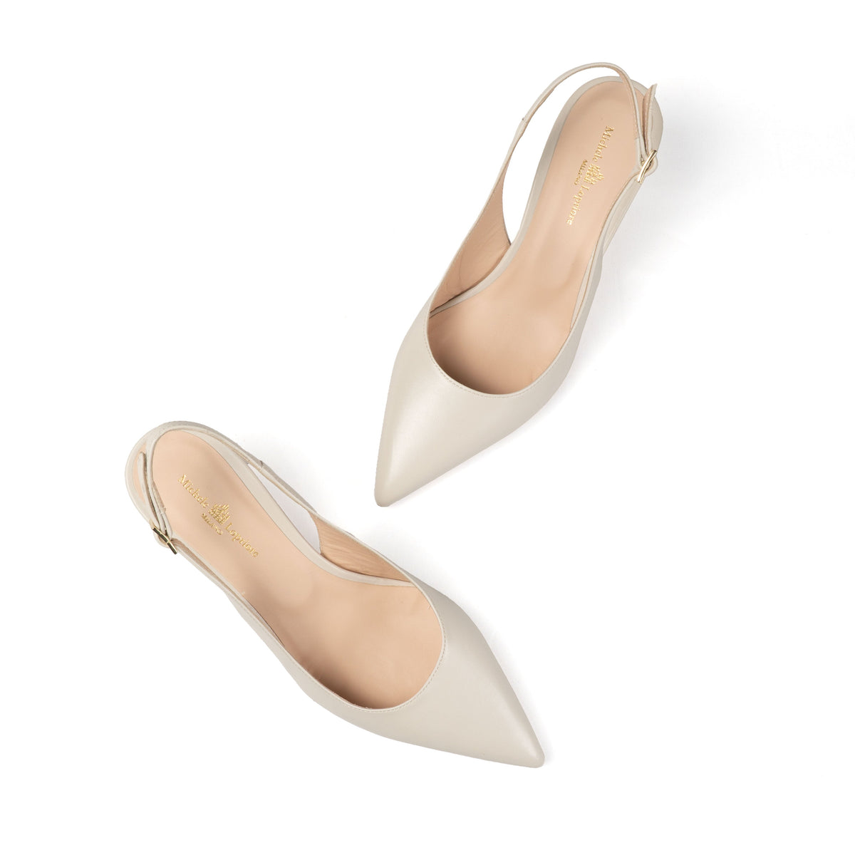 Michele Lopriore Lindsay Slingback 2.5, Soft Leather Milk, gallery view 4