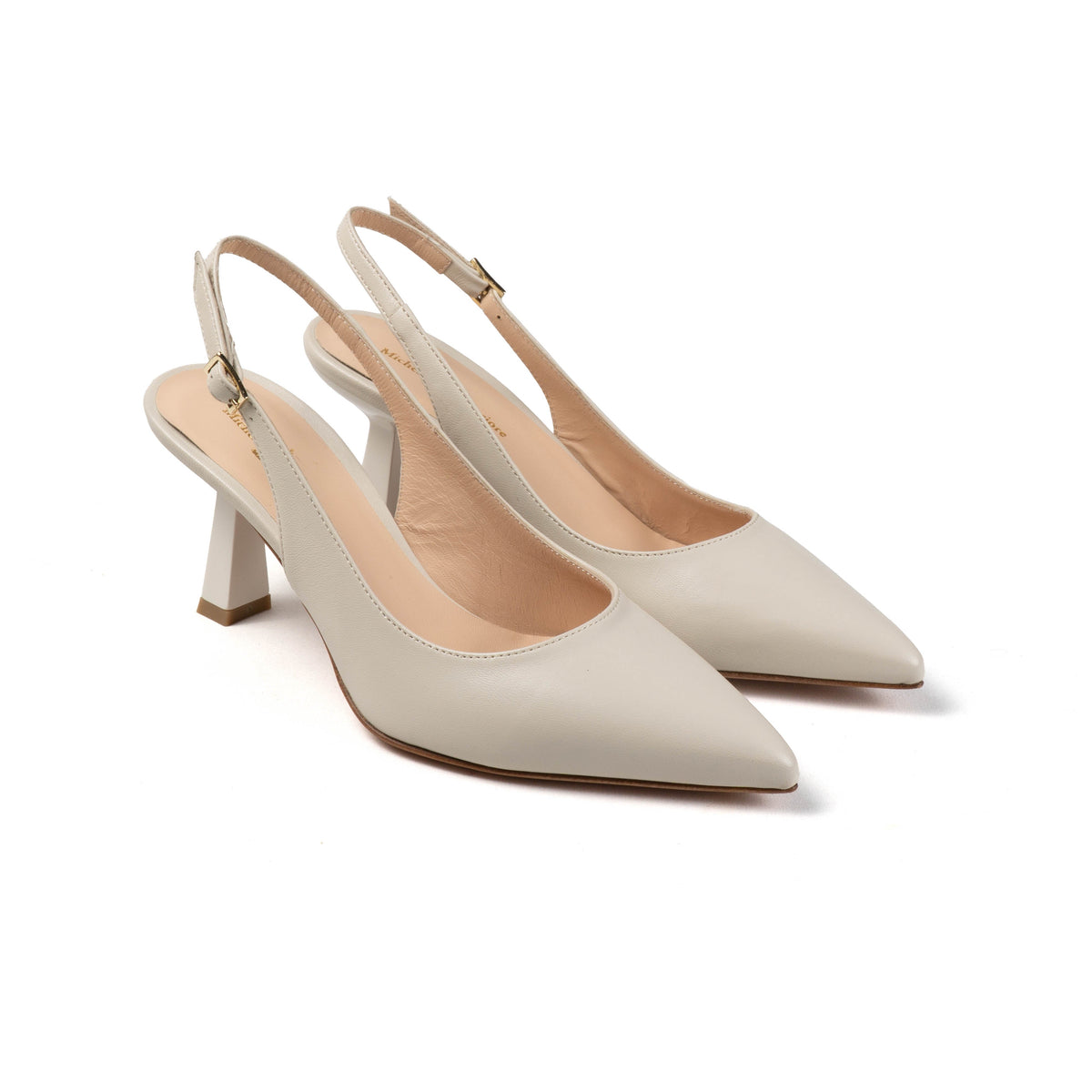 Michele Lopriore Lindsay Sling-Back, Genuine Off White Leather, gallery view 3