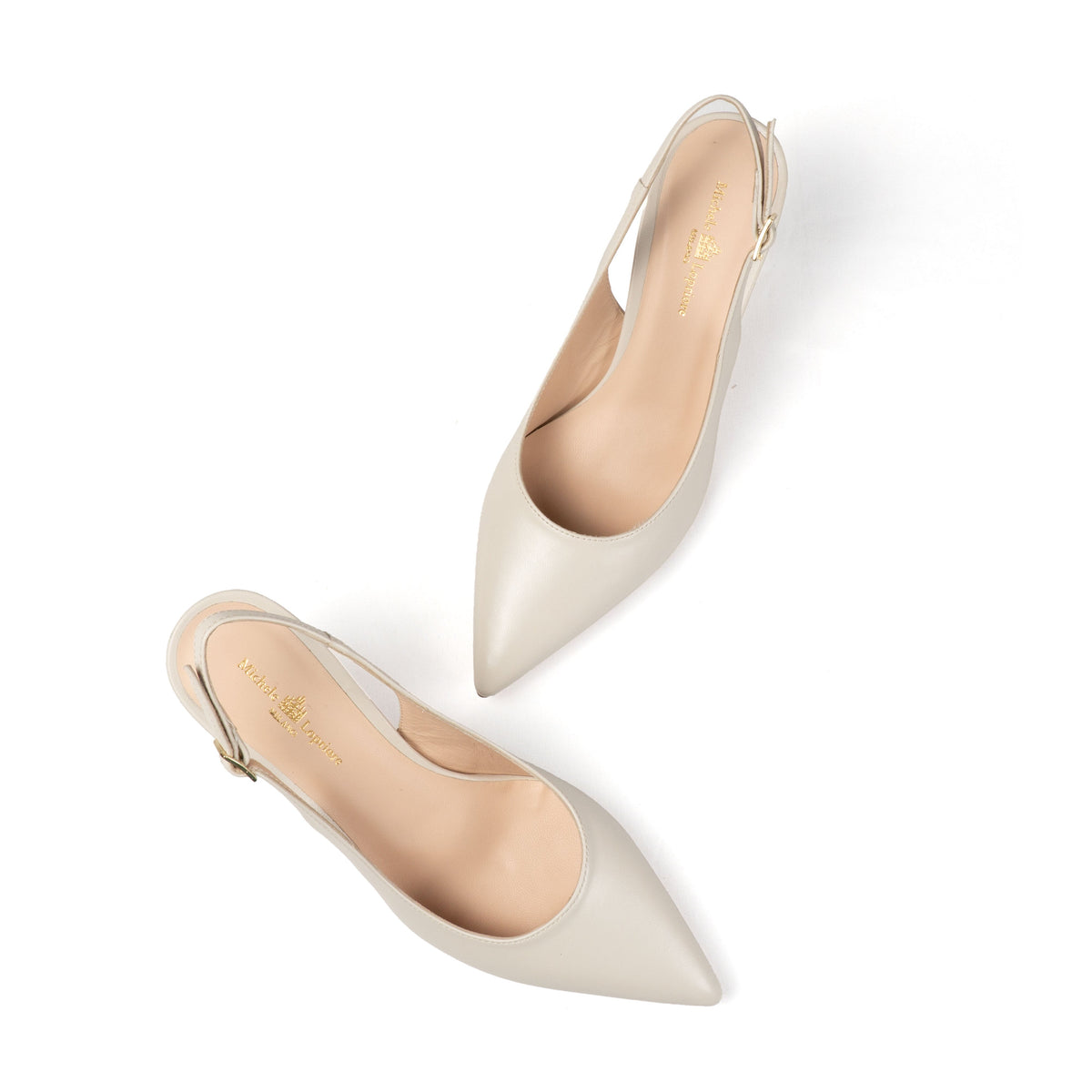 Michele Lopriore Lindsay Sling-Back, Genuine Off White Leather, gallery view 4