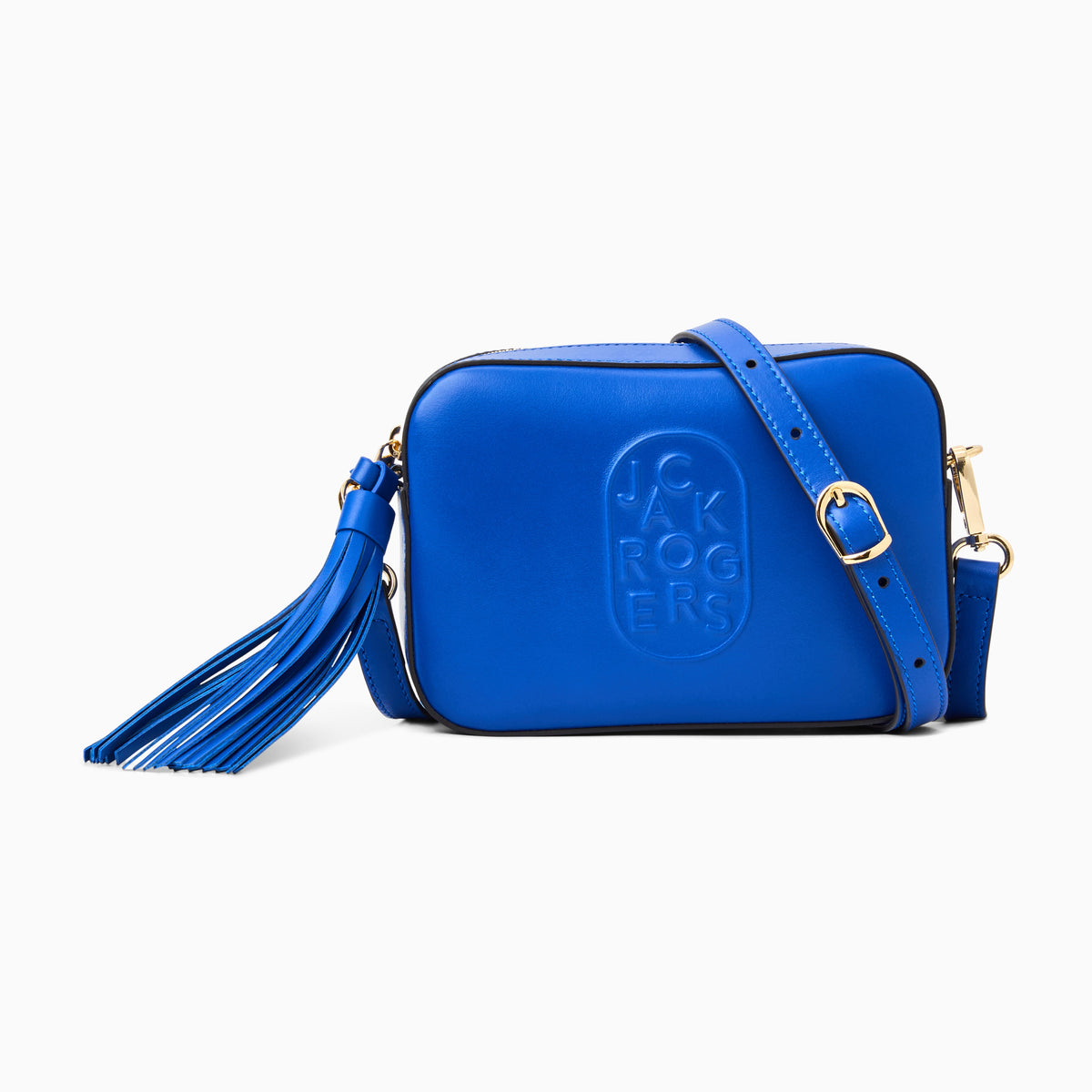 Perla Italian Leather Crossbody in Cobalt Blue, product view 1