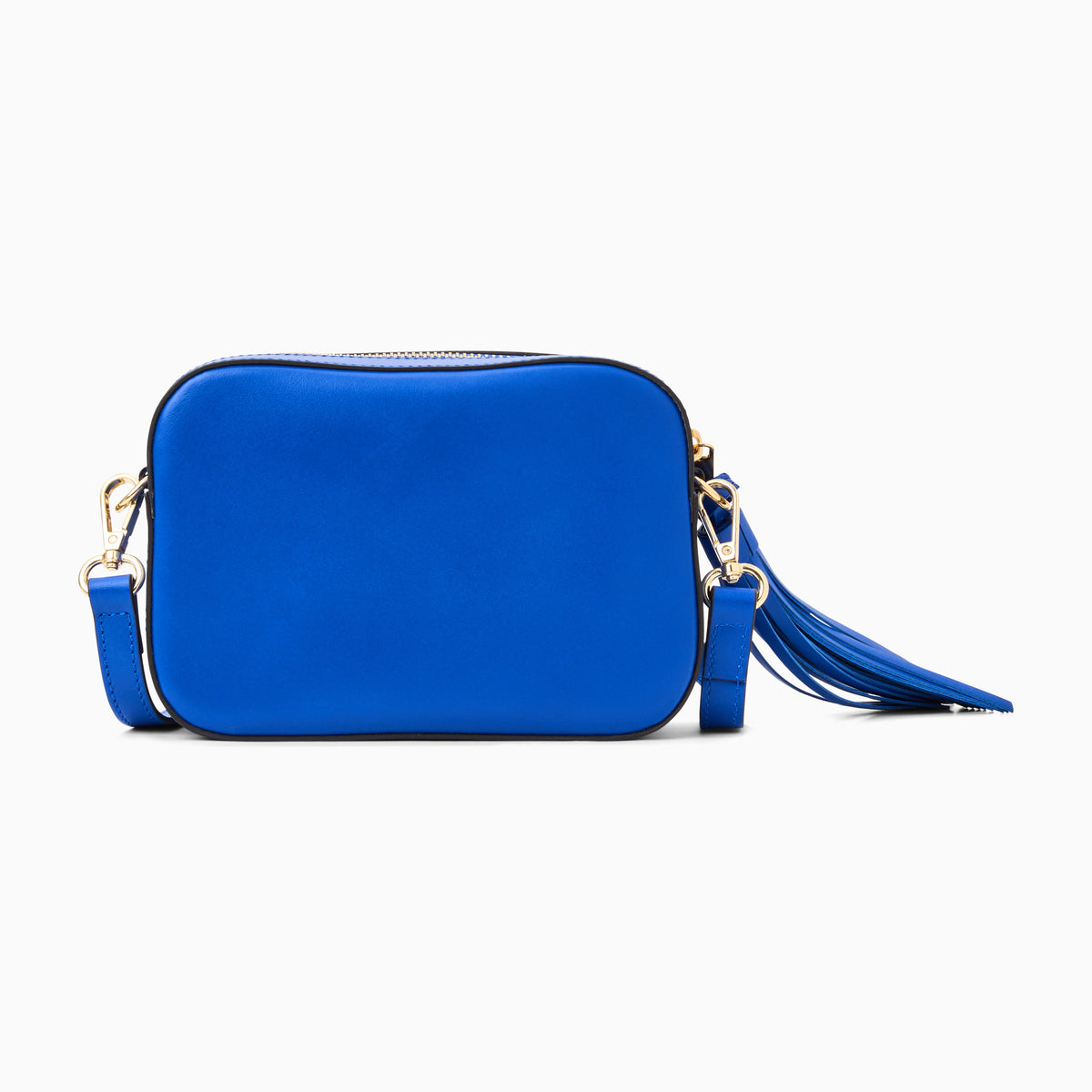 Perla Italian Leather Crossbody in Cobalt Blue, product view 4