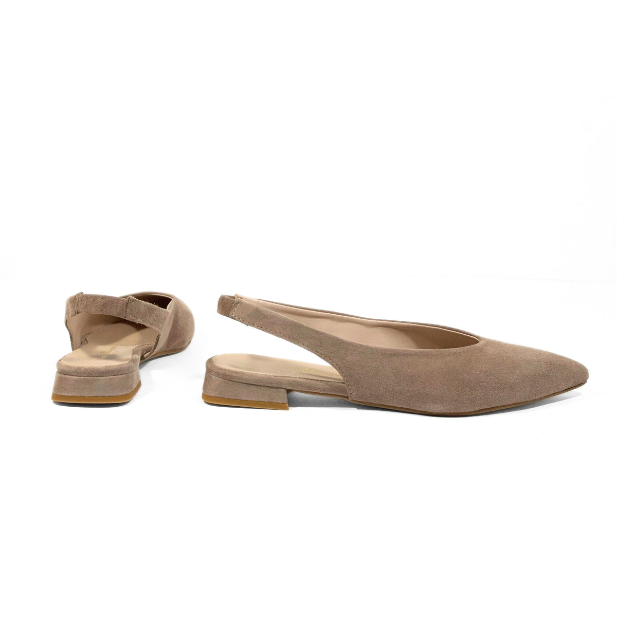 Michele Lopriore Clarissa Slingback Flats, Suede Muove Nude, gallery view 2