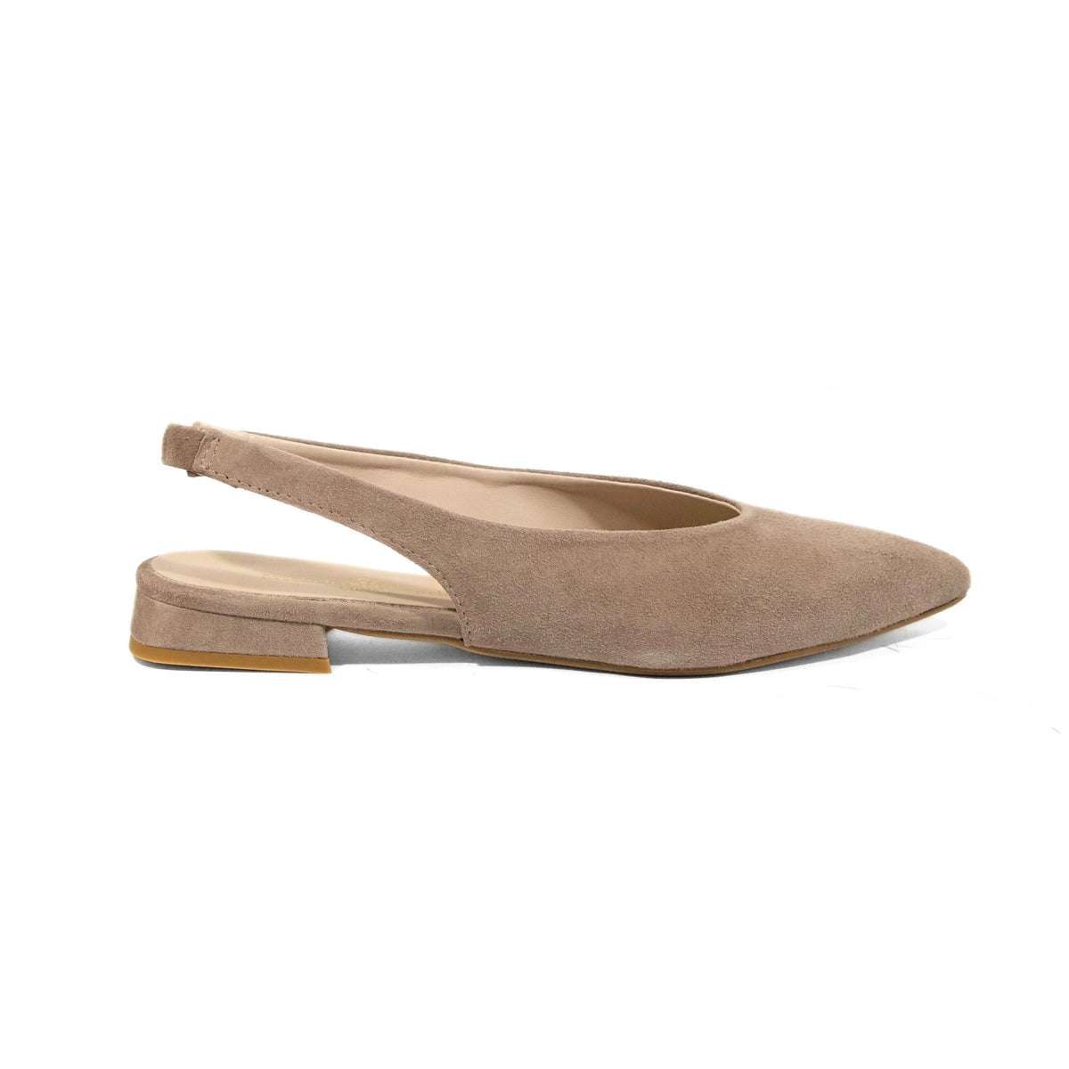 Michele Lopriore Clarissa Slingback Flats, Suede Muove Nude, product view