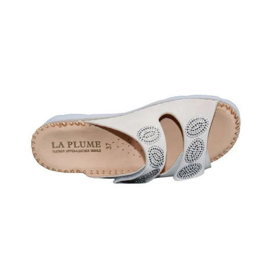 La Plume - Glitz Gem-Studded Leather Sandal