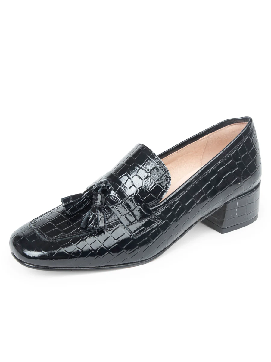 Patricia Green - Beckham Block Heel Tassel Loafer