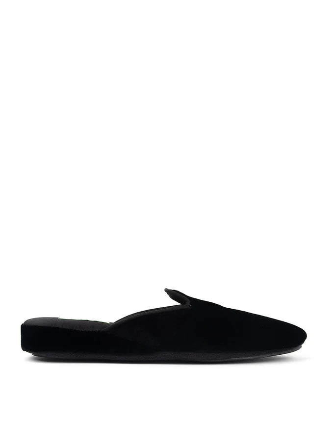 Patricia Green - Queen Bee Embroidered Velvet Slipper