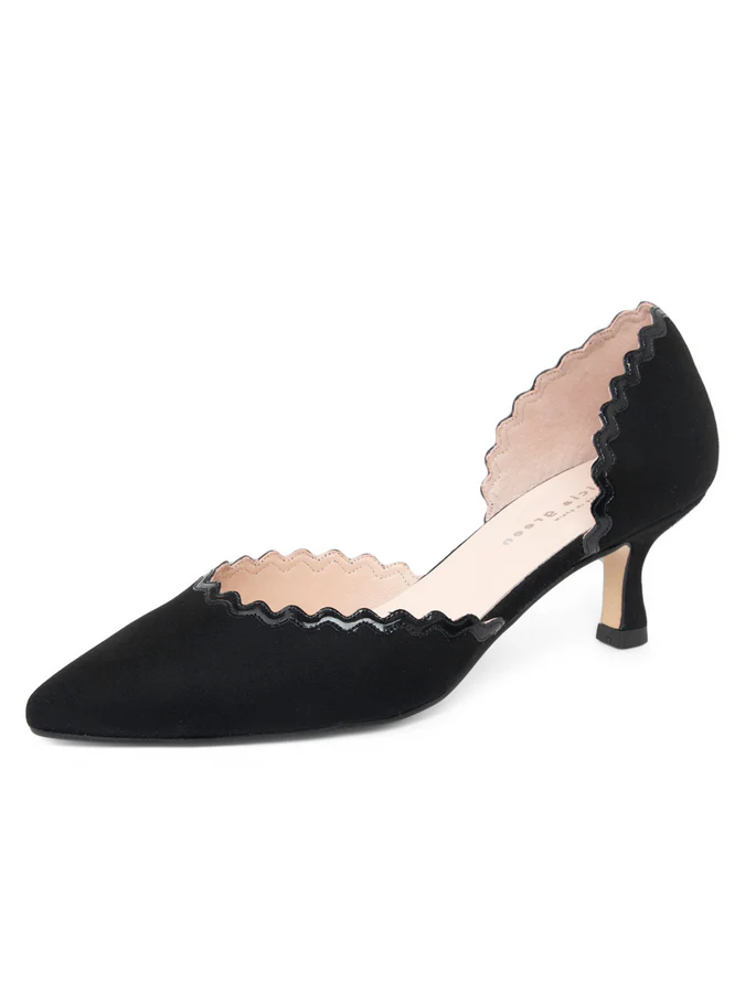 Patricia Green - Olivia Scalloped d'Orsay Kitten Heel