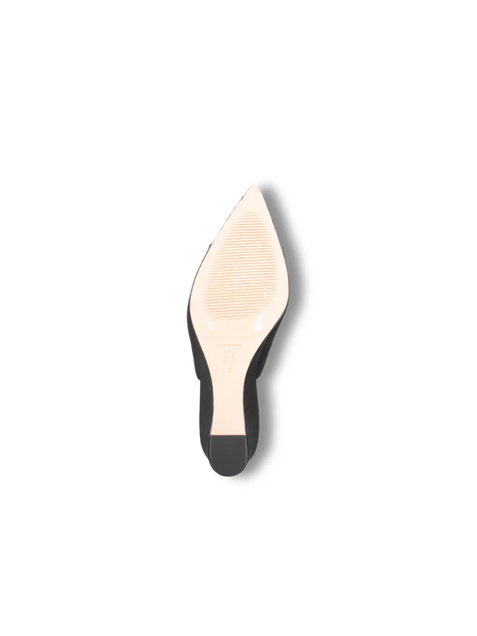 PATRICIA GREEN - PORTOFINO SLINGBACK WEDGE - SIZE 7 - BLACK