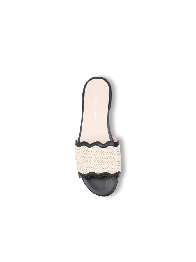 Patricia Green - Emma Scalloped Raffia Flat Sandal