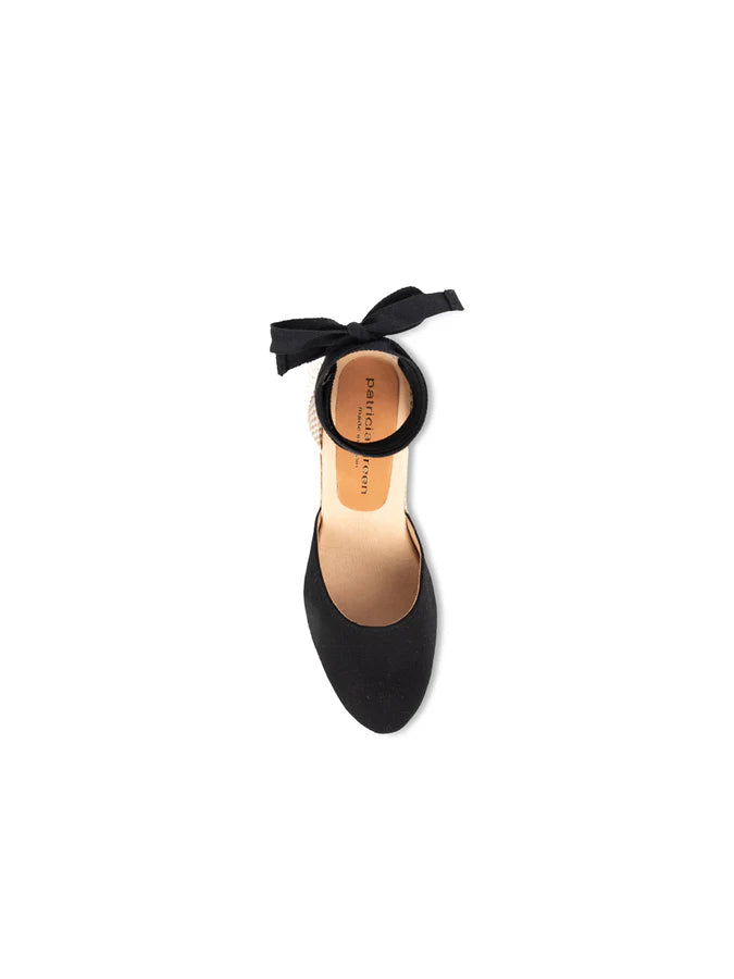 PATRICIA GREEN - LEON CLOSED TOE LACE UP ESPADRILLE - SIZE 10 - BLACK