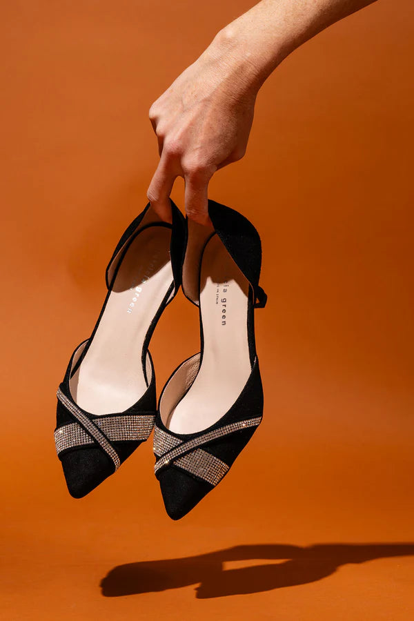 Patricia Green - Milan Crystal d'Orsay Kitten Heel