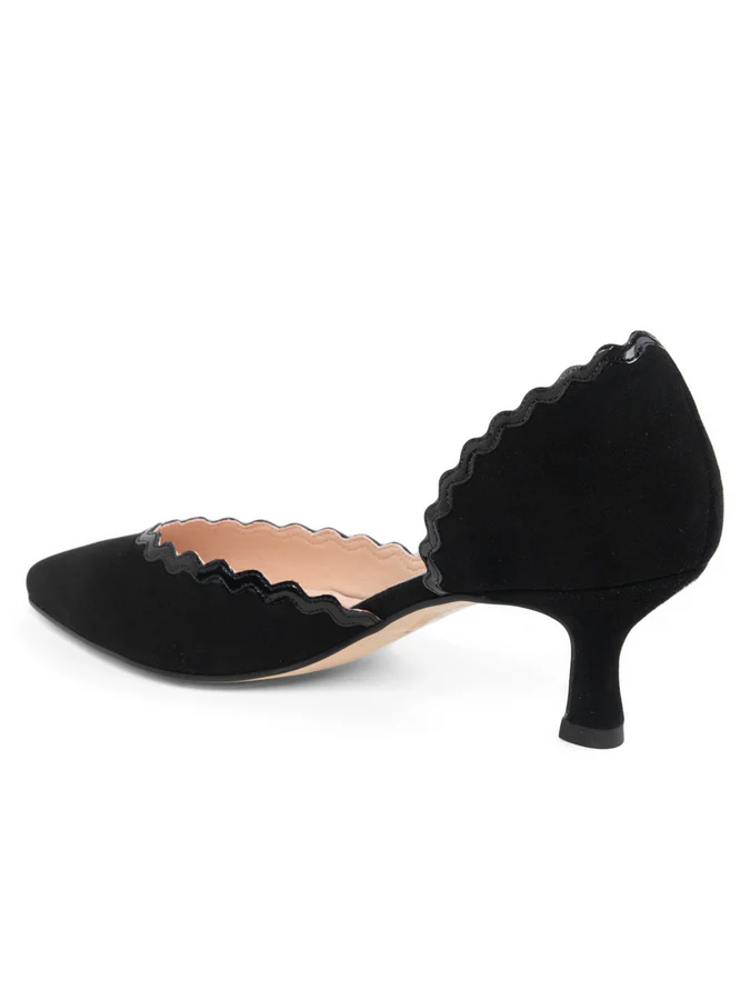 Patricia Green - Olivia Scalloped d'Orsay Kitten Heel