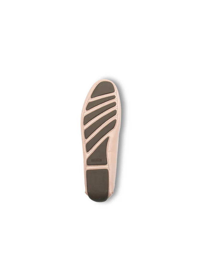 PATRICIA GREEN - KIM HORSEBIT WOVEN DRIVER - SIZE 11 - BLUSH/WHITE LEATHER