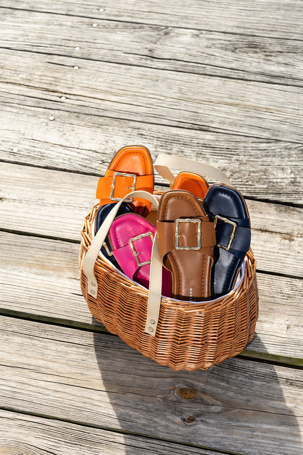 Patricia Green - Berkley Bamboo Buckle Flat Sandal