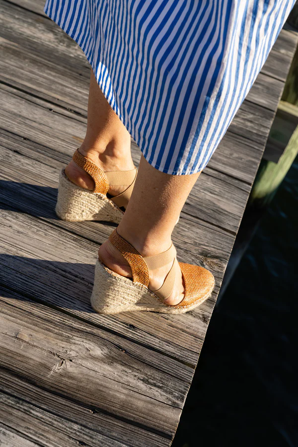 Patricia Green - Mila Raffia Espadrille with Elastic Straps