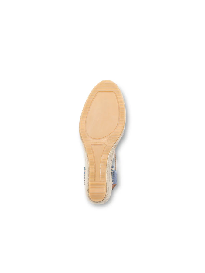 PATRICIA GREEN - GRACE CLOSED TOE ELASTIC ESPADRILLE - SIZE 10 - DENIM