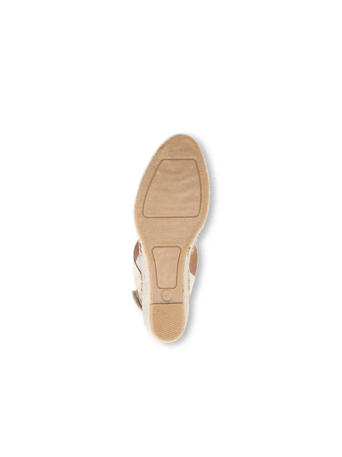 PATRICIA GREEN - PENNY CRISS-CROSS ESPADRILLE - SIZE 10 - GOLD LEATHER