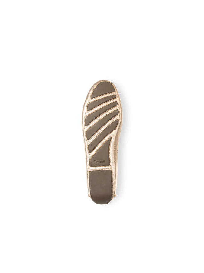 PATRICIA GREEN - KELLY WOVEN DRIVING MOCCASIN - SIZE 7 - GOLD