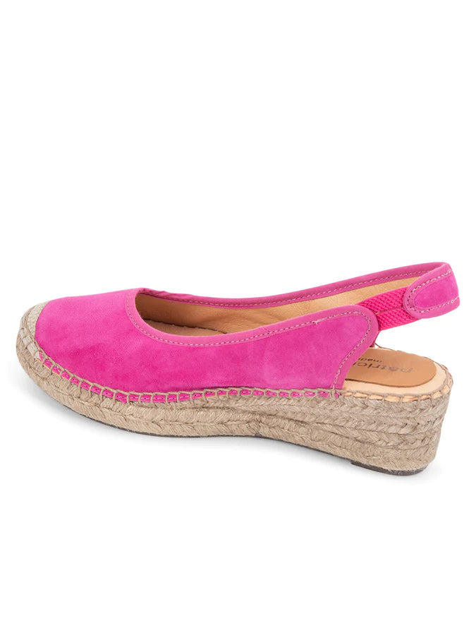 PATRICIA GREEN - VALENCIA CLOSED TOE SLINGBACK ESPADRILLE - SIZE 7 - HOT PINK