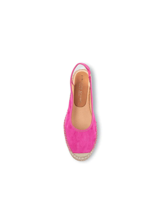 PATRICIA GREEN - VALENCIA CLOSED TOE SLINGBACK ESPADRILLE - SIZE 7 - HOT PINK