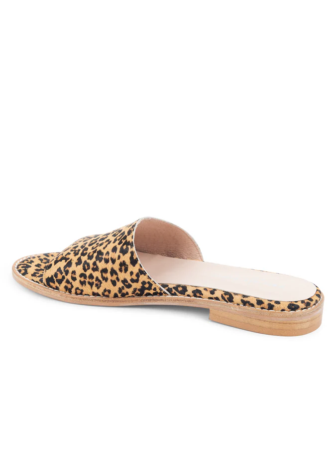 PATRICIA GREEN - TUCSON SLIDE FLAT SANDAL - SIZE 7 - LEOPARD