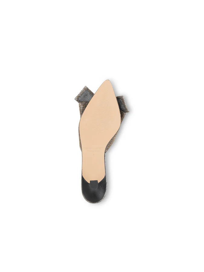 PATRICIA GREEN - MALIBU KITTEN HEEL MULE - SIZE 10 - METALLIC SHIMMER