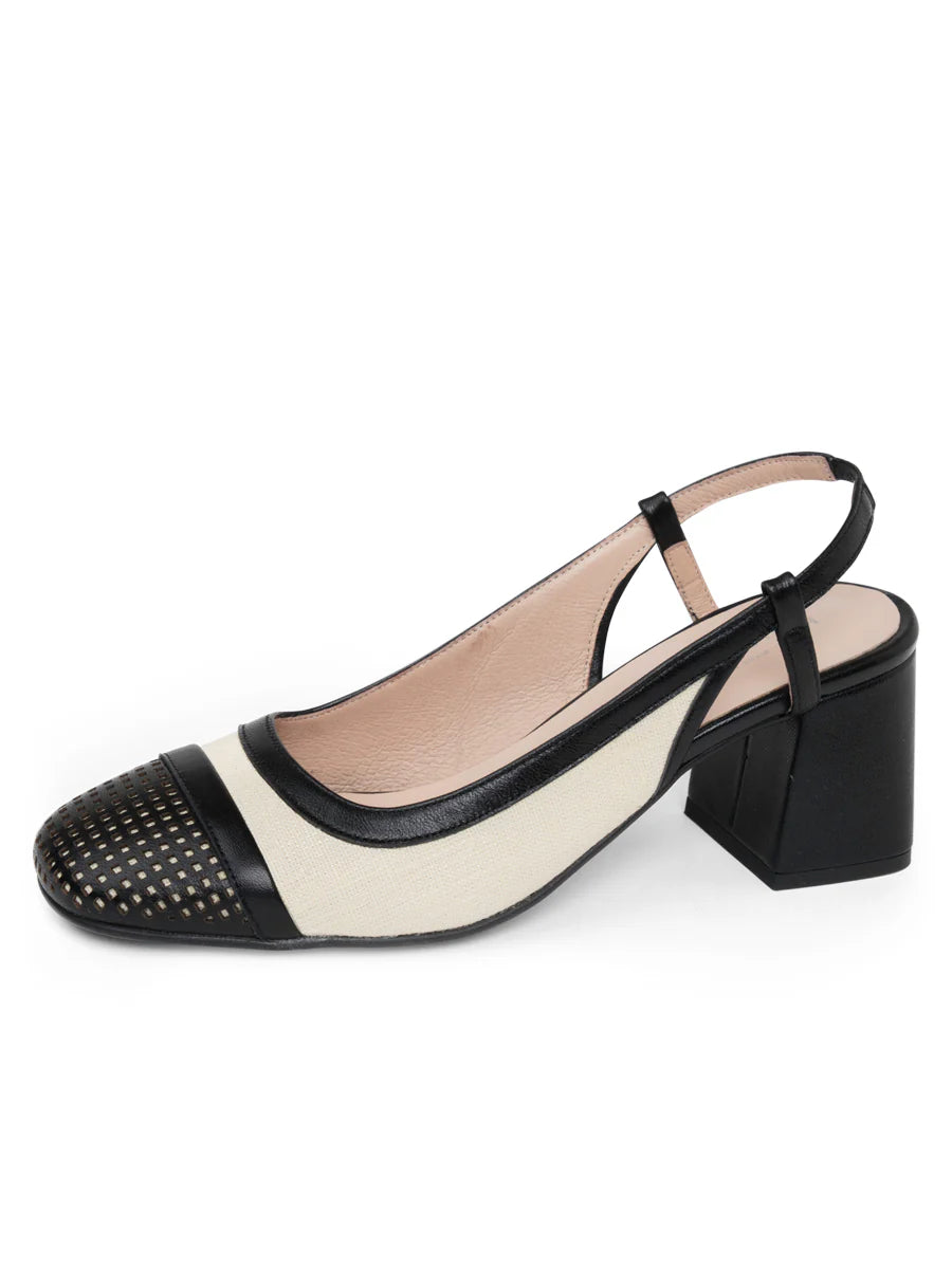 Patricia Green - Brooks Perforated Slingback Block Heel