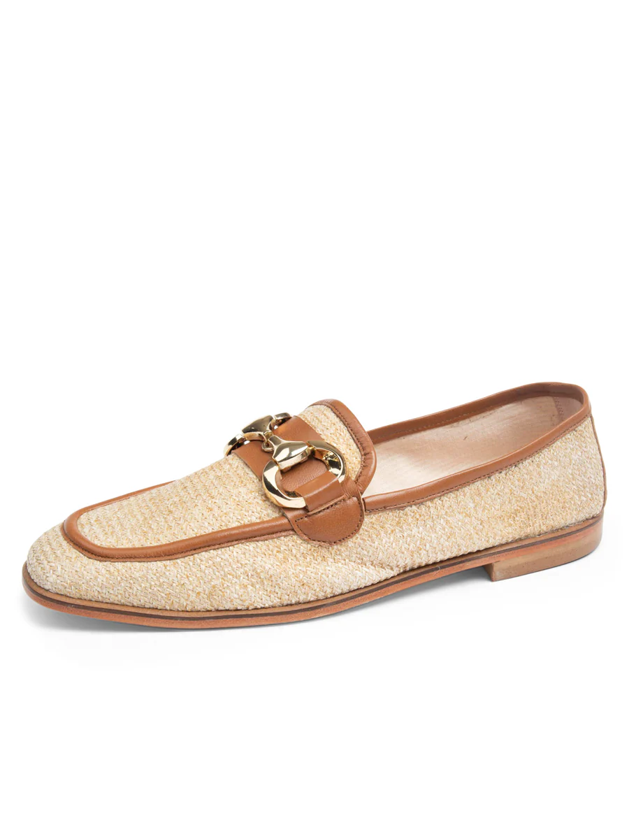 Patricia Green - Harlow Horsebit Raffia Loafer