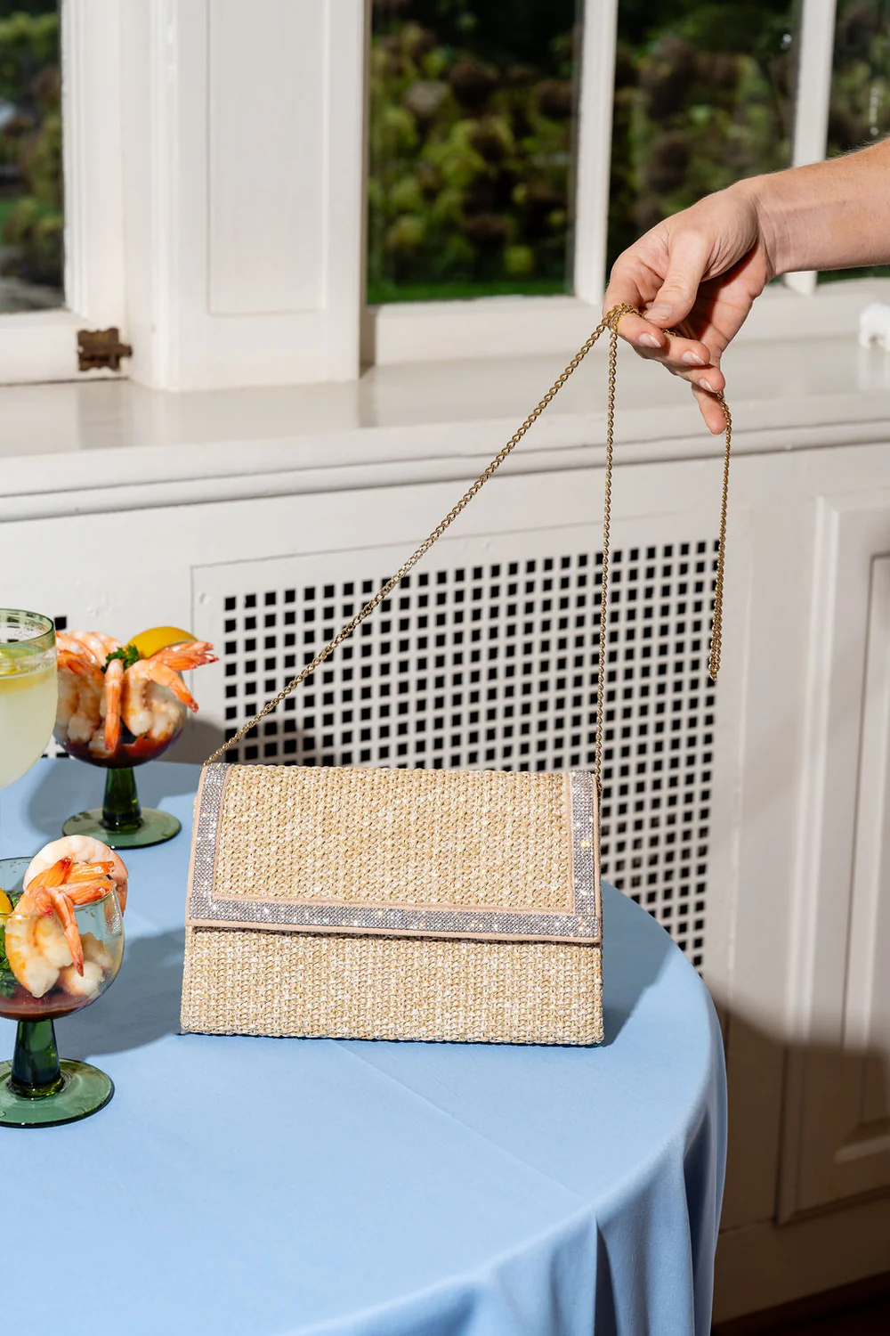 Patricia Green - Milan Raffia and Crystal Clutch